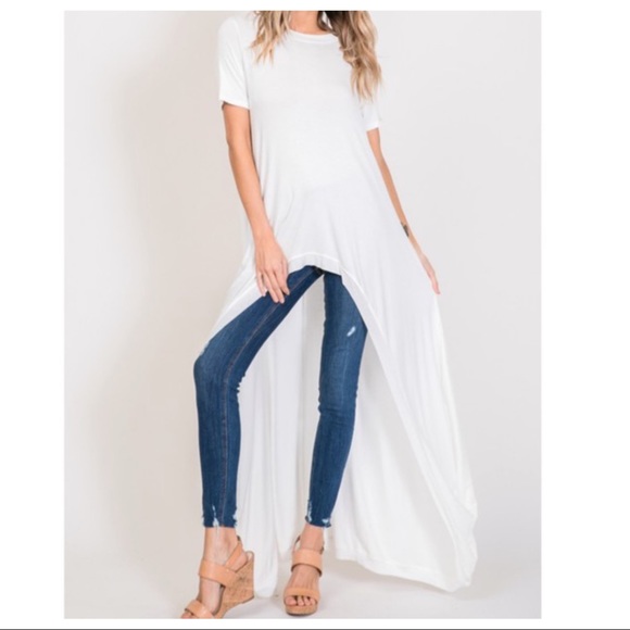 ✨LAST ONES ✨Off white best selling high low tunic - Picture 2 of 4
